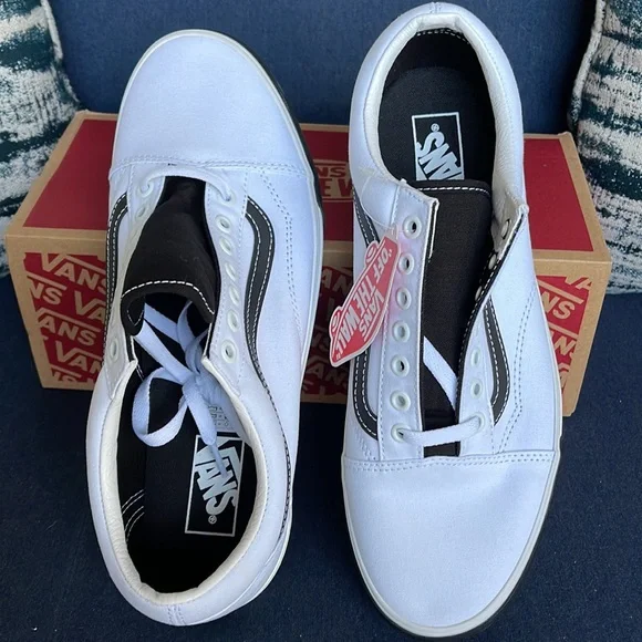 Vans Old Skool Color Block True White / Black MEN`S - Picture 13 of 16